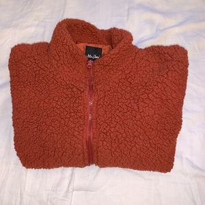 Orange teddy jacket